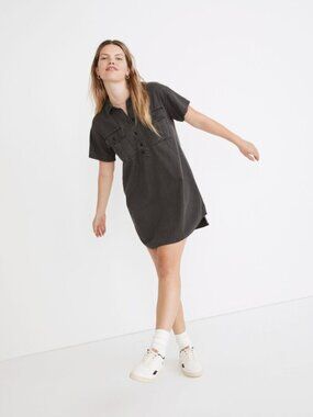 Madewell - Denim Popover Shirtdress in Lunar Wash